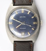 Auktion 365<br>Vintage-Armbanduhr, Bellana, Handaufzug, Werk läuft, Eisenbahner-Dienstuhr, getragene Erhaltung, D- 3,4cm