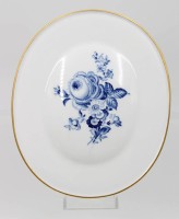 Auktion 370<br>Wandplakette, Meissen, Schwertermarke, blaue Blumen, 16,8 x 13,8cm