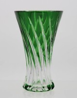 Auktion 365 / Los 10025 <br>Vase, gr&uuml;n &uuml;berfangen, ca. H-16,5cm