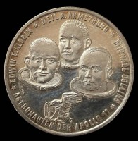 Auktion 365<br>Medaille "Apollo 11" Mondlandung 1969, D_3,5 cm, 15,1 gr,