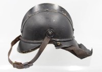 Auktion 365 / Los 7005 <br>fr&auml;nkischer Feuerwehrhelm, Fa. J.G.Lieb, um 1900, Nackenschutz