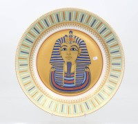 Auktion 365<br>gr. Zierteller, Kaiser, Tutanchamun, ca. D-32cm
