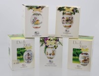 Auktion 365<br>5x Jahres-Eier, Hutschenreuther, je in orig. Karton, 1996, 97, 98, 2002 und 2003
