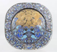 Auktion 365 / Los 10027 <br>Weihnachtsteller in Glas, Rosenthal, B.Wiinblad, 1979, ca. D-29cm