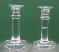 Auktion 365<br>Paar Leuchter, Holmegaard, Serie Venus, ca. H-16,5cm