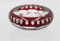 Auktion 365<br>Ascher, Kristall rot überfangen, ca. H-4,5cm D-12cm