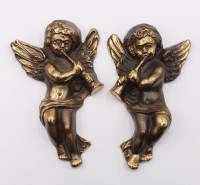 Auktion 365 / Los 15021 <br>Paar Wandputtis, Bronze, neuzeitl. je ca. H-13cm