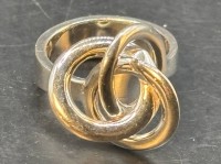 Auktion 365<br>Designer Silberring-925-, gemarkt "Ercuis", RG 54, 8,3 gr.