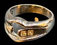 Auktion 365<br>Silberring-925-, 4 klare Steine, gemarkt "di", RG 57, 4,9 gr