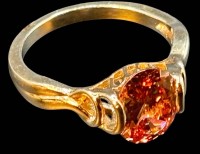 Auktion 365<br>Silberring-925- "CZ" mit braunen Stein, RG 57, 3,6 gr.