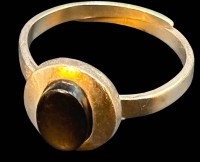 Auktion 365<br>Silberring -925- "Teka" mit schwarzen Lagenstein, Schiene offen, 3,1 gr