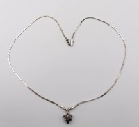 Auktion 365<br>Halskette mit blauen Safire, 925er Silber, L-41cm, 5,0 gr.