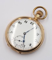 Auktion 365<br>Taschenuhr Record Watch co, "Moon", Trademark, handaufzug, Werk läuft, D- 5,0cm, 97 g