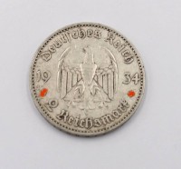 Auktion 365 / Los 6034 <br>2 Reichsmark 1934 , 21. März 1933, 7,9 g.
