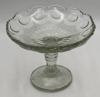 Auktion 365 / Los 10035 <br>gr. Tafelaufsatz, Pressglas, H-19 cm, D-24,5 cm