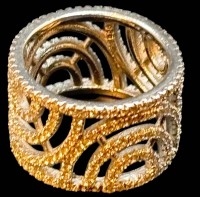 Auktion 365<br>Silberreif -925- mit klaren Steinen, RG 54, 6,6 gr