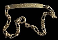 Auktion 365 / Los 1285 <br>feines Identitäts-Armband, Silber-925- "FBM" Ralf 1980, L-19 cm, 5 gr.