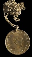 Auktion 365<br>Münzanhänger, 5 Kronen 1972, Dänemark,an Kette,  beide Silber, zus. 19,7 gr