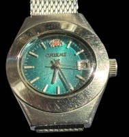 Auktion 365<br>mechan. DAU "Orient" automatic, 21 Jewels, Werk läuft, original Stahlband