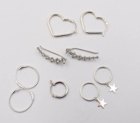 Auktion 365<br>Konvolut Ohrschmuck, Silber, zus. 7,3gr.