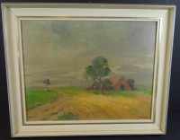 Emy ROGGE (1866-1959) "Bauernhof bei Worpswede" Öl/Holz, 25x32 cm, gerahmt, RG 32x40 cm