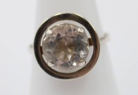 Auktion 365<br>Silber Ring mit weißem Stein, vermutlich Bergkristall, 925er, RG53, 3,2 gr.