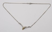 Auktion 365<br>Collier, 925er Silber, Schlange, teilw. vergoldet, 5,7gr., L-38cm