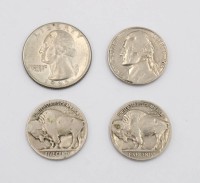Auktion 365<br>4 Kleinmünzen, USA, 1965/64 1x 1936