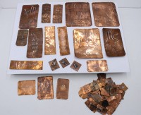 Auktion 365 / Los 15044 <br>kl. Konvolut, Stickmuster-Bleche, älter