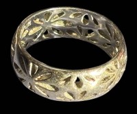 Auktion 365<br>Durchbruch-Silberring-925-,  RG 63, 5,6 gr