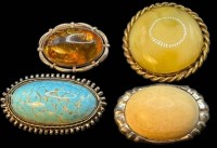 Auktion 365<br>4x div. Nadeln mit Steinen, 2x Silber-925-