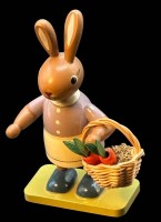 Auktion 365<br>Osterhäsin mit Korb, Etikett, H-9 cm