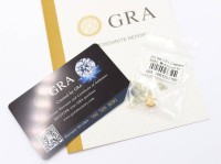 Auktion 365<br>champagnerfarbener Moissanite, ca. 3ct, Diamantschliff, Zertifikat anbei