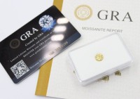 Auktion 365<br>Moissanit, ca. 2ct, Diamantschliff, gelb, anbei Zertifikat