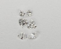 Auktion 365<br>6x Diamanten, 0,66ct, feines weiss, Labor erstellt