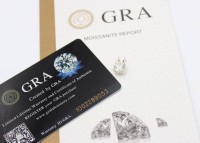 Auktion 365<br>kl. Kettenanhänger, Moissanit, 2ct, Silber, anbei Zertifikat, L-1,3cm