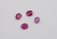 Auktion 365<br>4x Rubine, erhitzt, zus. 1,54ct