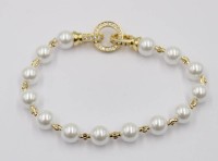 Auktion 365<br>Modeschmuck-Perlenarmband, ca. L-18cm