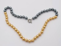 Auktion 365<br>Muschelkern-Perlenkette, ca. L-46cm