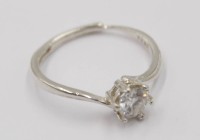 Auktion 365<br>Moissanit-Silber-Ring, 0,5ct, RG 55, 1,5gr.