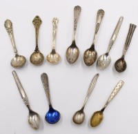 Auktion 365<br>Lot-Salzlöffelchen, alle versilbert, 11 Stück