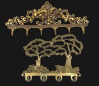 Auktion 365 / Los 15053 <br>2x Schl&uuml;ssel-bzw. K&uuml;chenhandtuch-Halter, Messing, B-15 und 24 cm