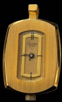 Auktion 371<br>gr. mechan. Damen-Umh&auml;ngeuhr "Lucerne de Luxe" Swiss, Werk l&auml;uft, H-5 cm, B-3 cm