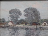 Auktion 365<br>Otto Albert KOCH (1866-1920) , Küstenszene mit Ruderbooten, Aquarell, ger./Glas, RG 33 x 38cm