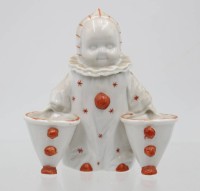 Auktion 365<br>figürliche Menage um 1920, ungemarkt, ca. H-12cm B-12cm