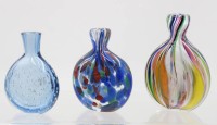 Auktion 365<br>3x div. Snuffbottles, Kunstglas, ca. H-11,5cm