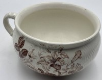 Auktion 365 / Los 9046 <br>engl. Nachttopf mit Kupfertiefdruck Dekor, H-13 cm, D-22 cm