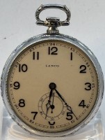 Auktion 366 / Los 2004 <br>mechan. HTU "Lanco" Swiss  Made, Metallgeh&auml;use, Werk l&auml;uft, D-5 cm