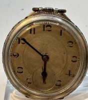 Auktion 366 / Los 2009 <br>flache mechan. HTU   in Silbergeh&auml;use-900-, 2 Deckel Silber, 15 RubisWerk l&auml;uft, D-4,5 cm