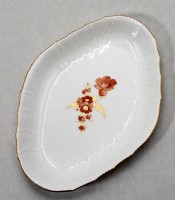 Auktion 366<br>ovale Schale, KPM Berlin Neuosier, Blumenbemalung, ca. 26 x 18cm